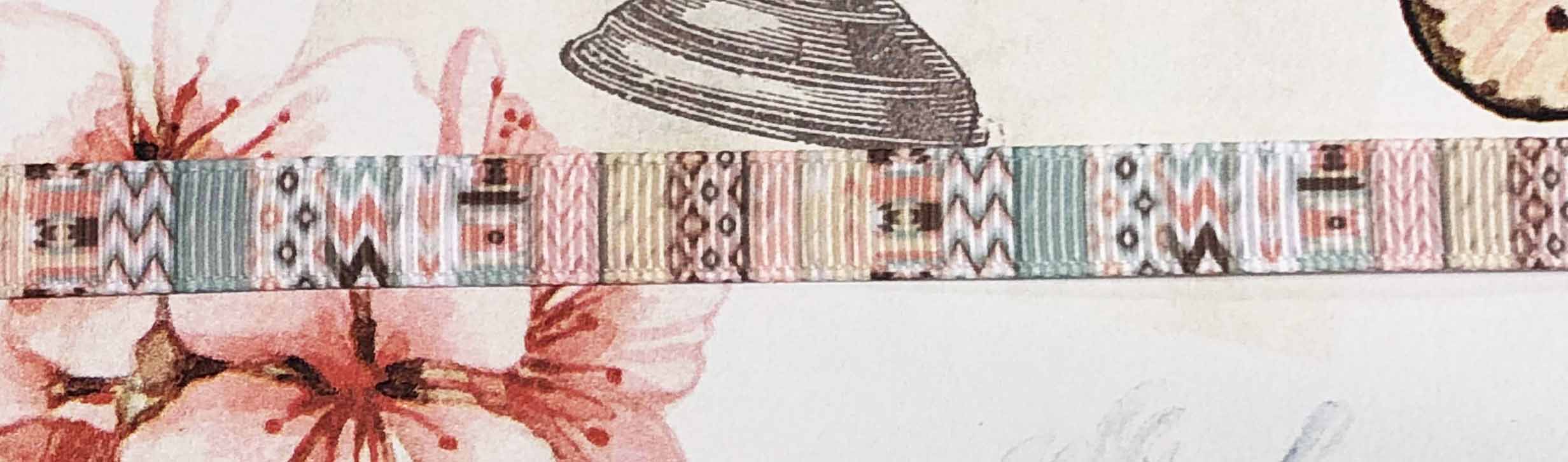Printed ribbon pastel 10mm