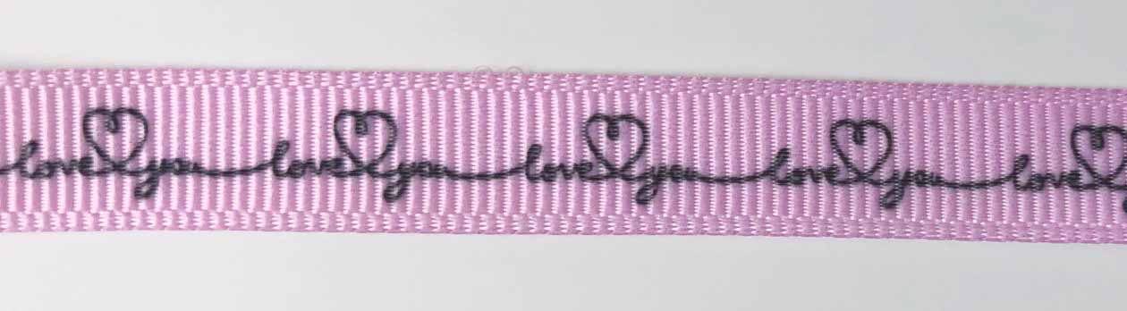 Printed ribbon love you 10mm