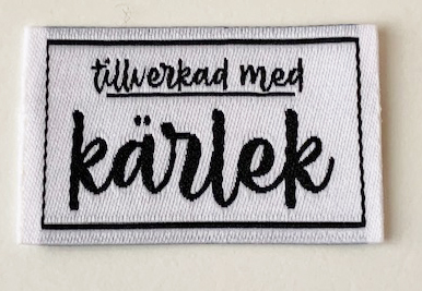 Vävd enkel lapp Tillverkad med Kärlek - 2