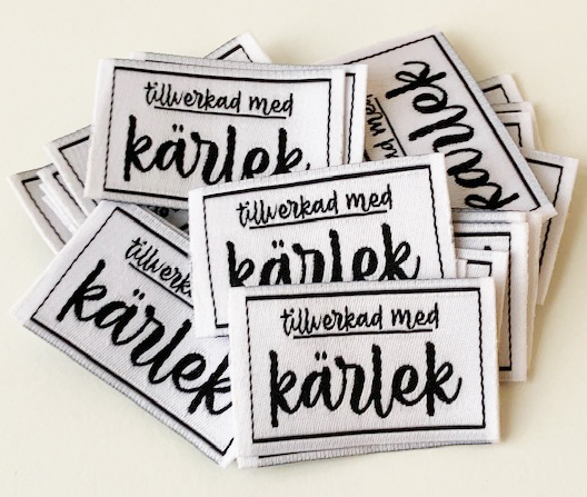 Vävd enkel lapp Tillverkad med Kärlek