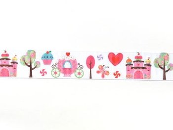  Tryckt band Prinsesslott 22mm