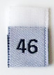 White woven folded sizelabel 46