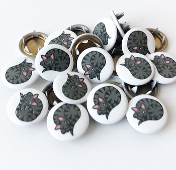 Snap-on button Cat Småland Vintage in my heart