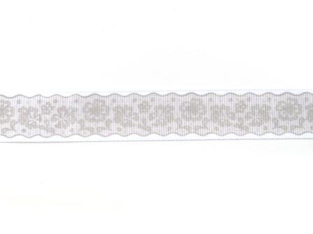  Tryckt band Spetsmotiv 22mm