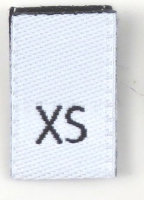 Vit  vävd vikt storlekslapp XS