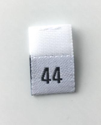 White woven folded sizelabel 44