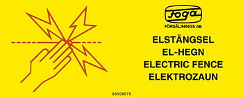 Varningsskylt ”elstängsel”