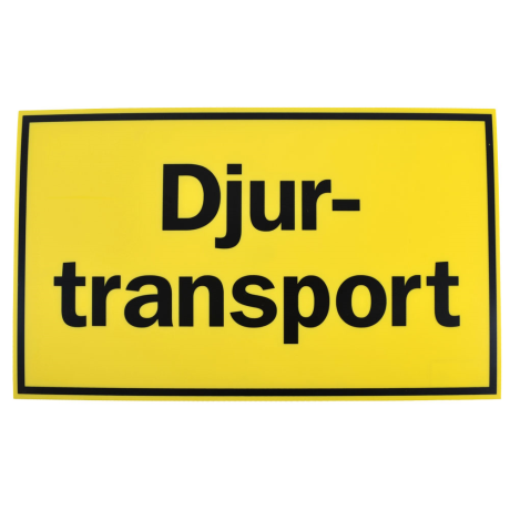 SKYLT DJURTRANSPORT