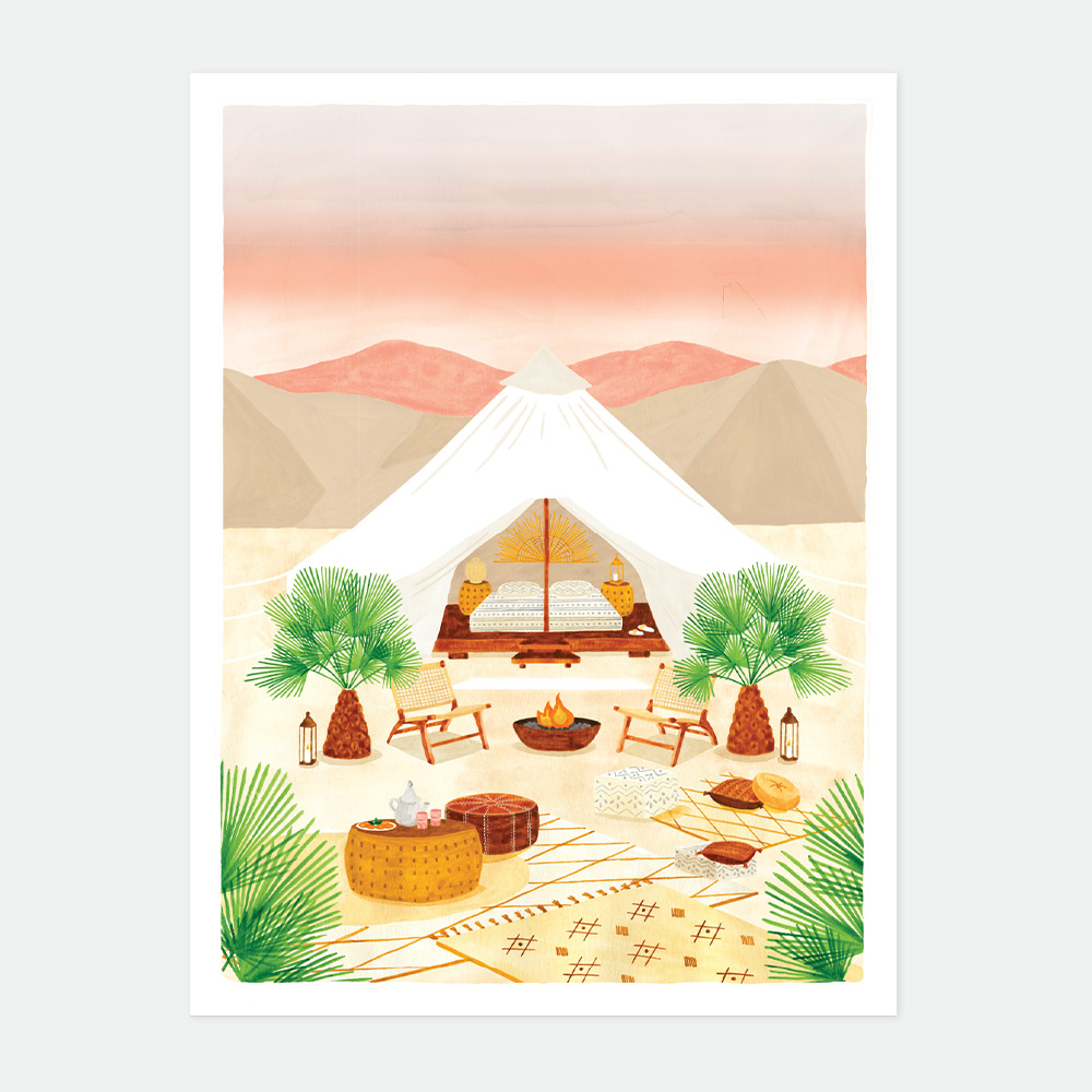 Glamping artprint