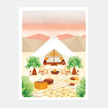 Glamping artprint