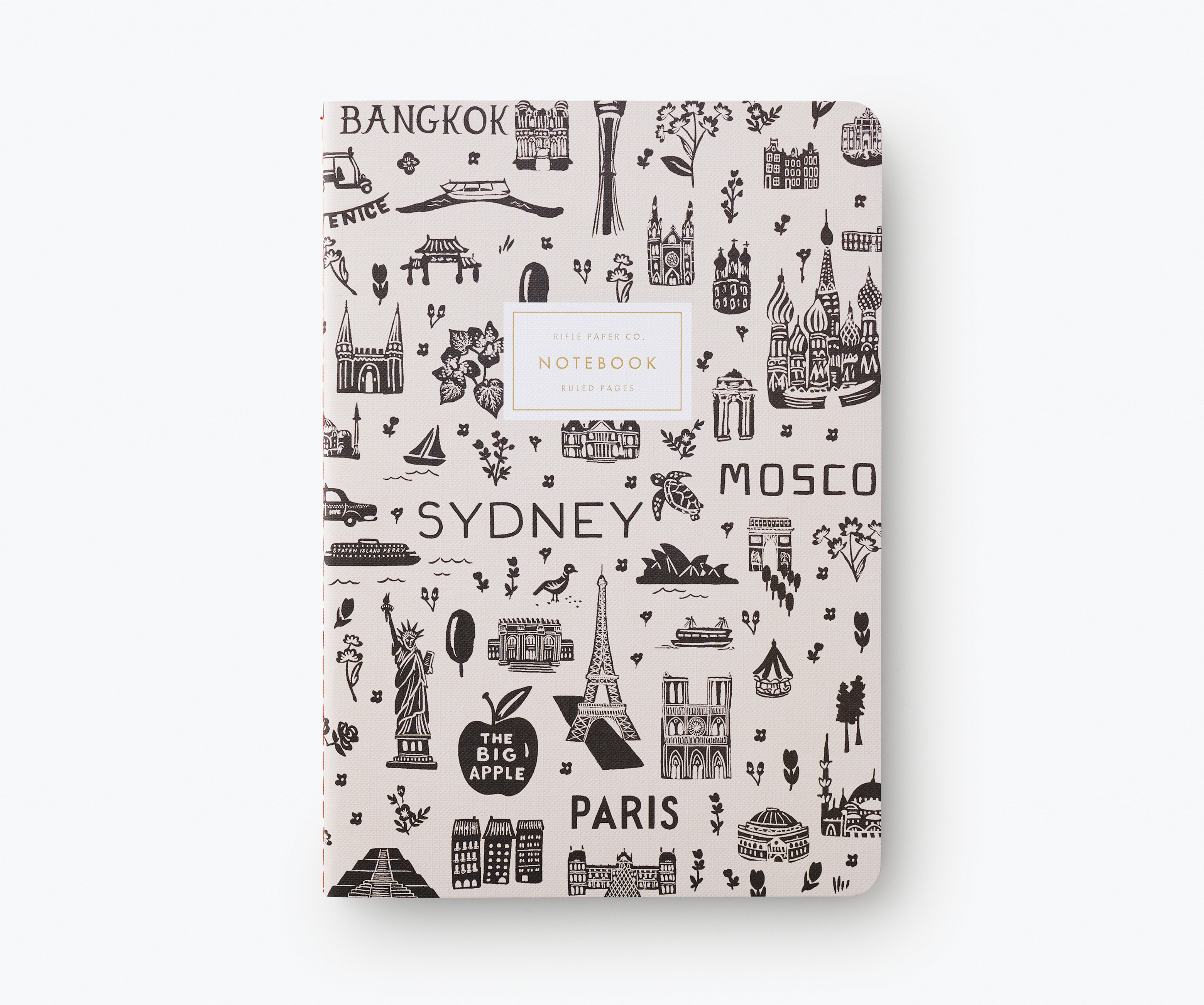 Set of 3 Bon Voyage Stitched Notebook Set - 3