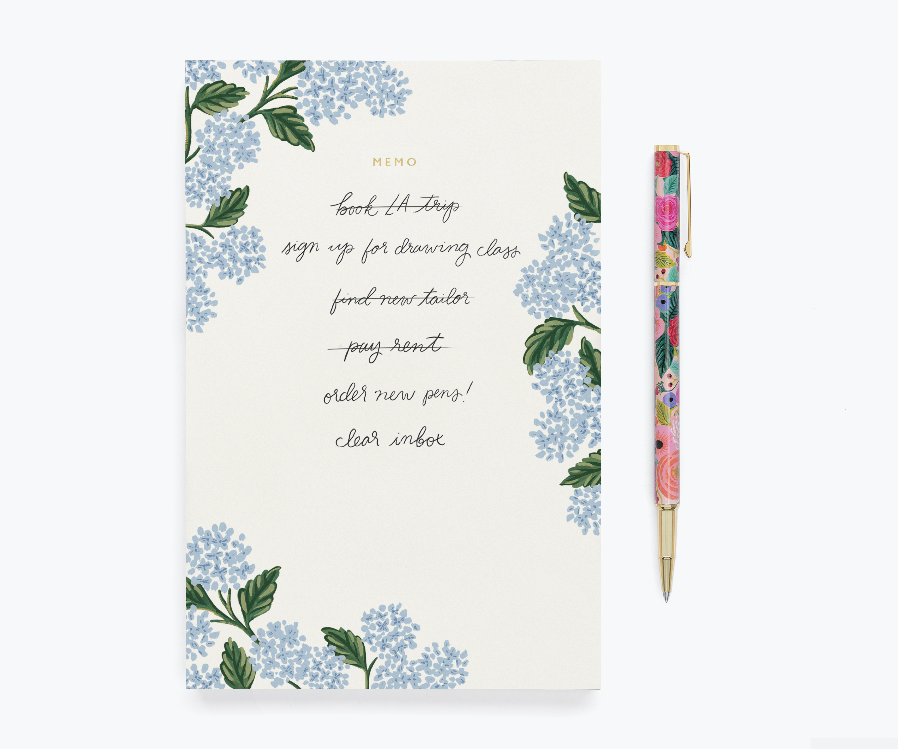Hydrangea Memo Notepad - 2