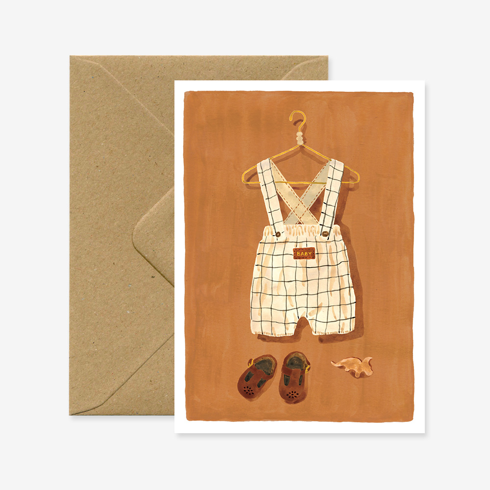 Overall cream card