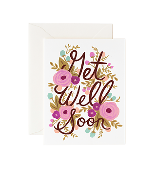 Get Well Soon Floral Card