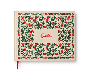 Christmastide Pomegranate broderad gästbok