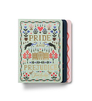 Set of 3 Jane Austin Stitched Notebook Set