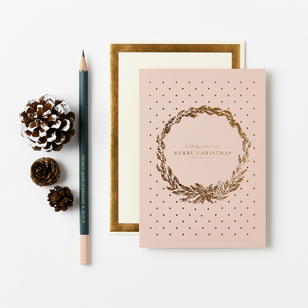 Christmas Polka Wreath card