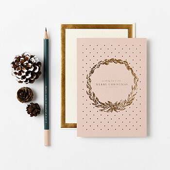 Christmas Polka Wreath card