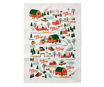 Christmas Tree Farm Kökshandduk