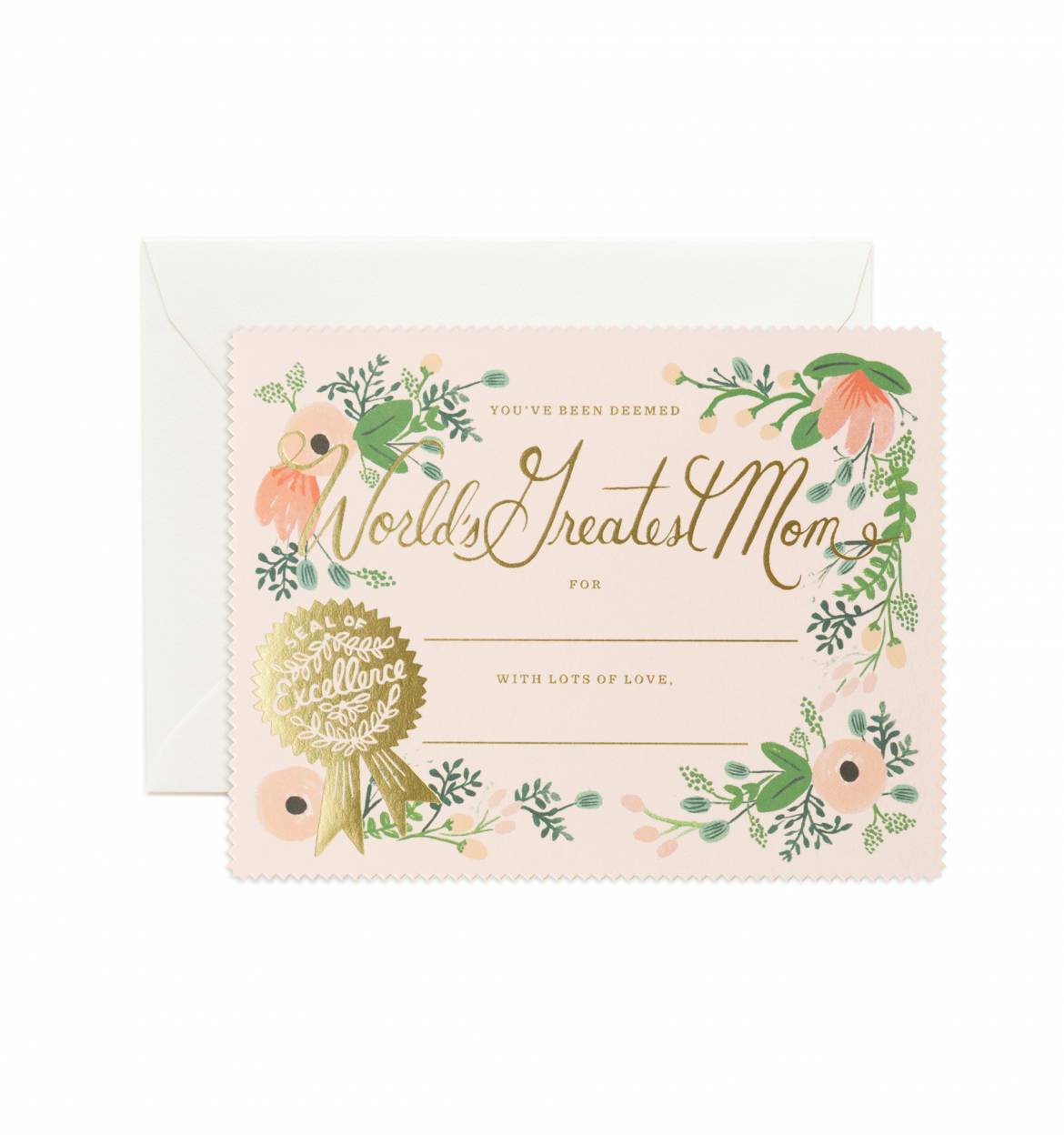 Greatest Mom Certificate Card