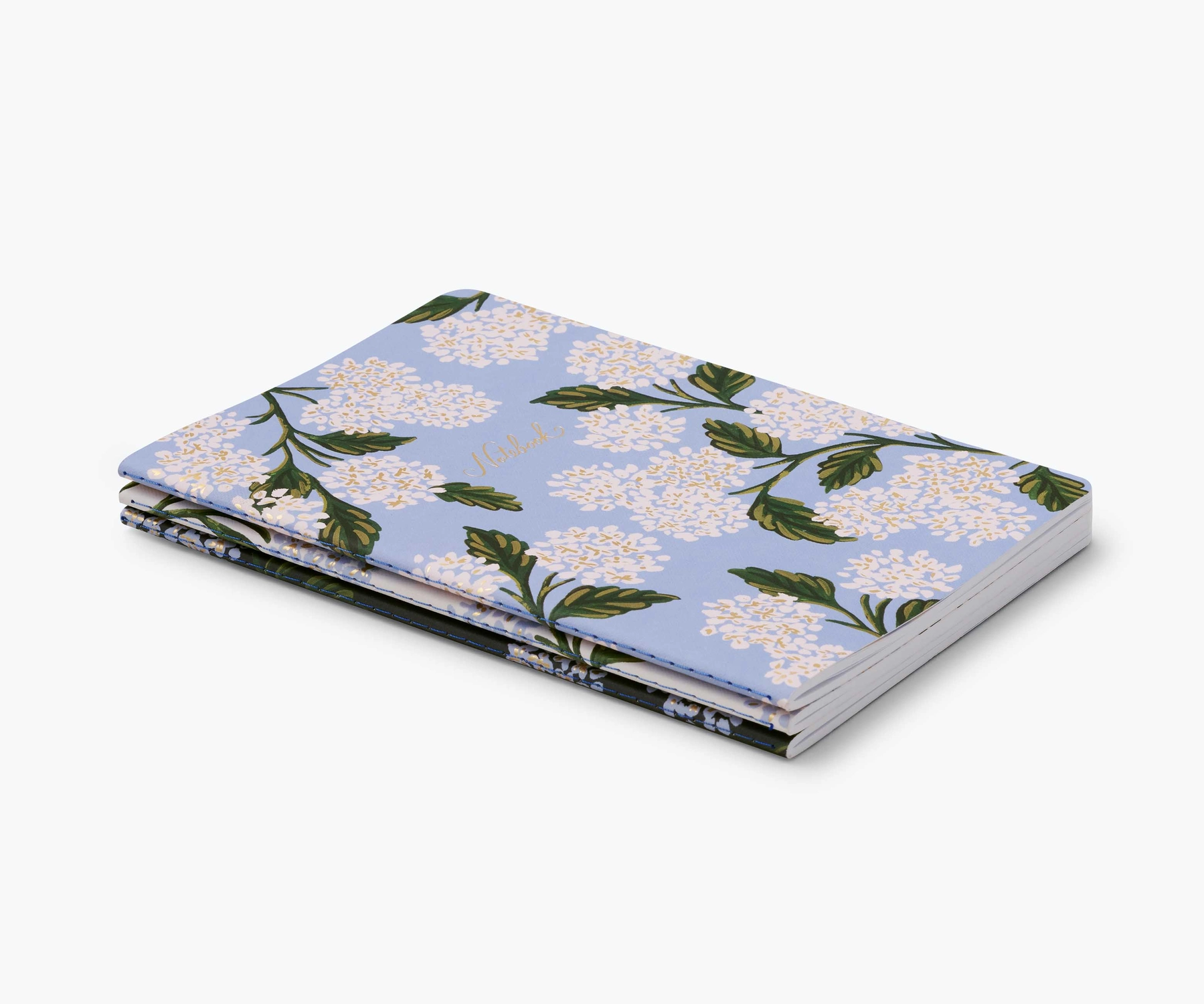 Set of 3 Hydrangea Stitched Notebook Set - 7