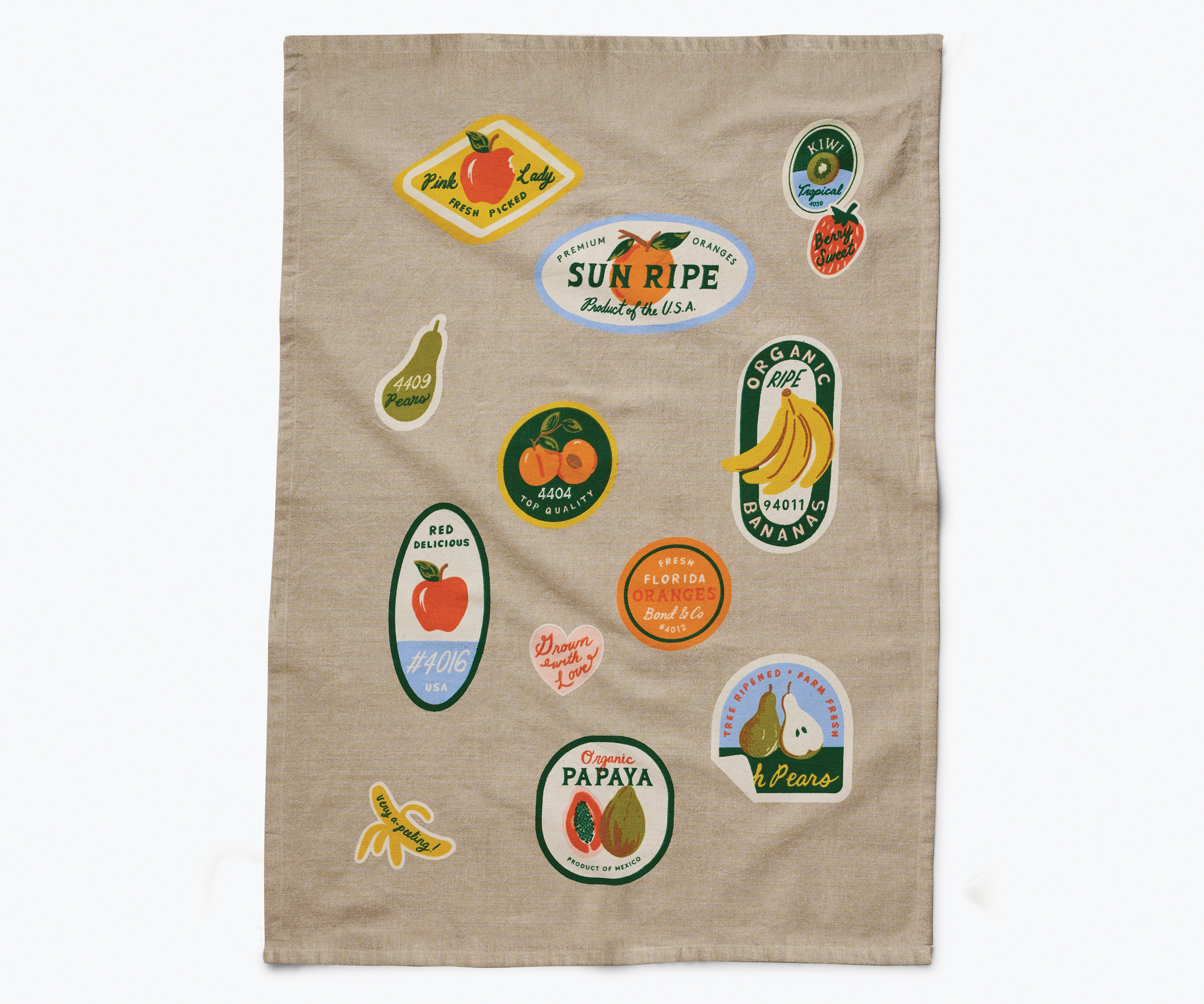 Kökshandduk Fruit Stickers