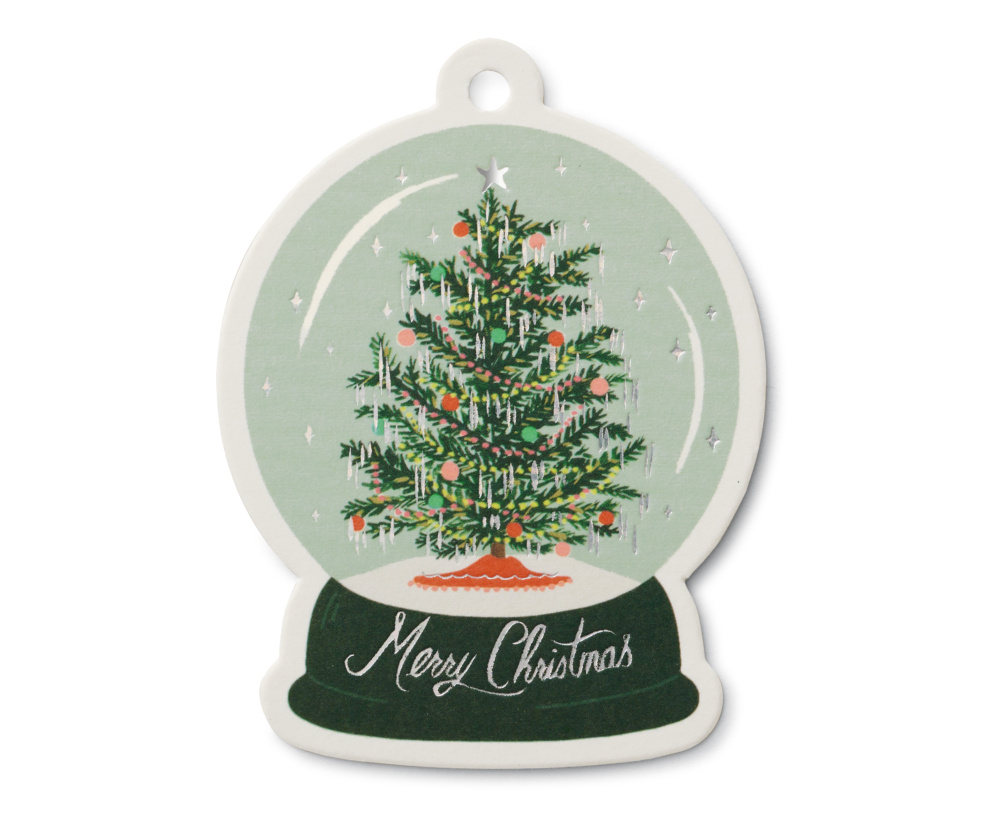 Snow Globe Die-Cut Gift Tags