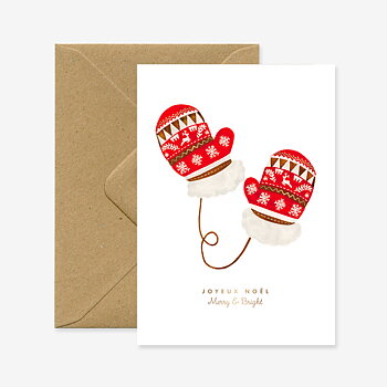 Xmas Gloves card