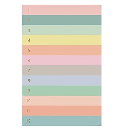 Numbered Color Block Memo Notepad