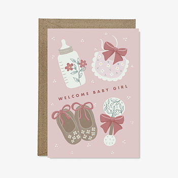 Kort Baby Pink