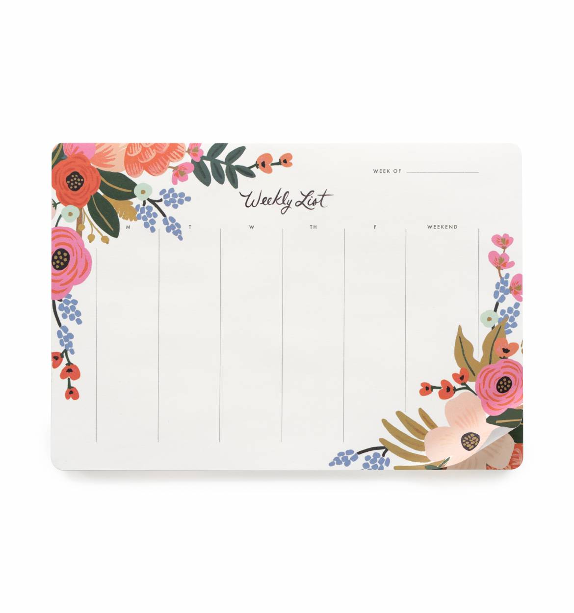 Lively Floral Weekly Desk Pad