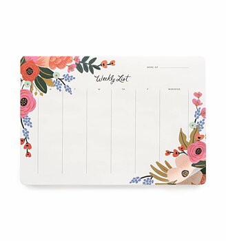 Lively Floral Weekly Desk Pad