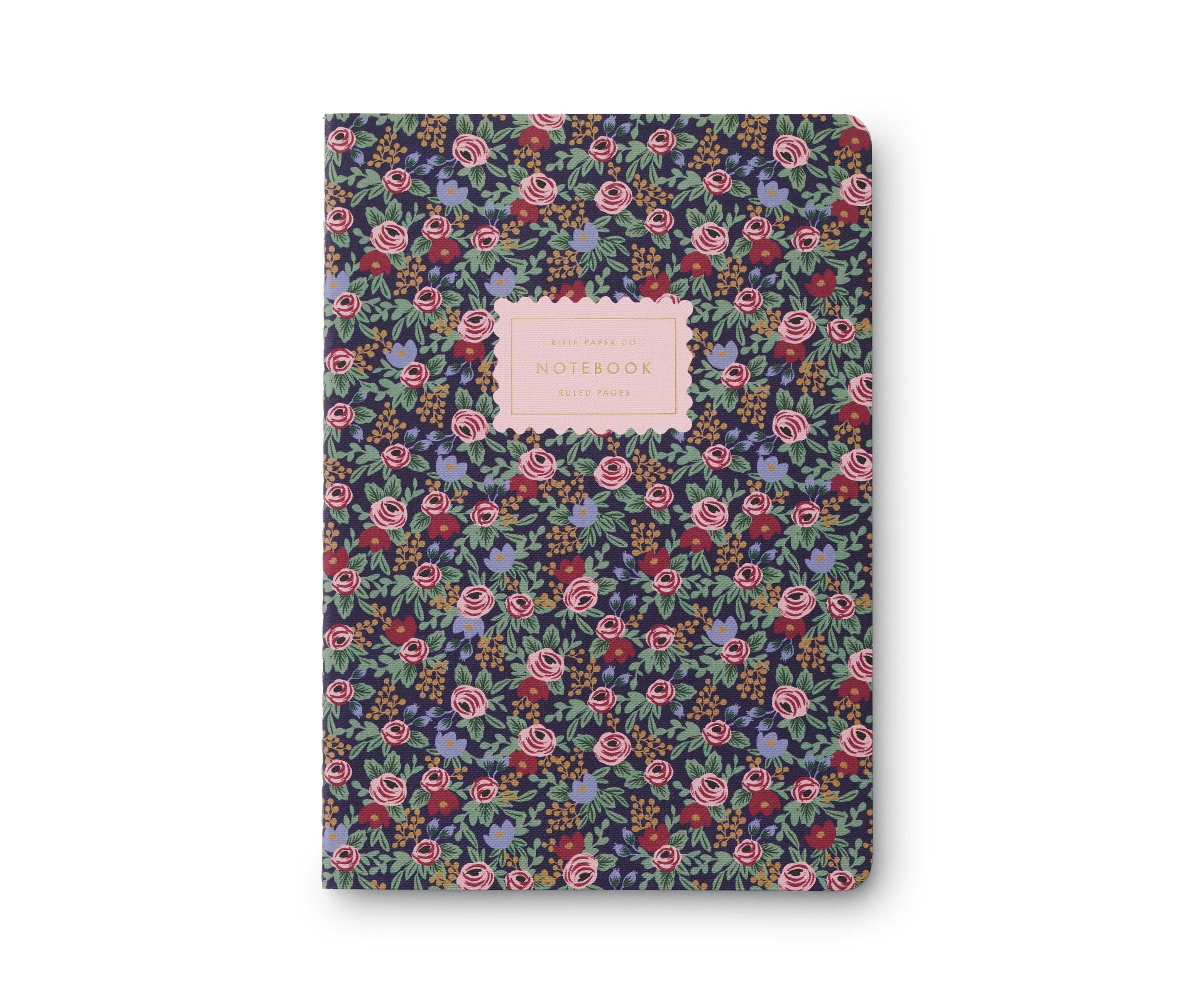 Set of 3 Rosa Stitched Notebook Set - 4
