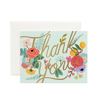 Mint Garden Thank You Card