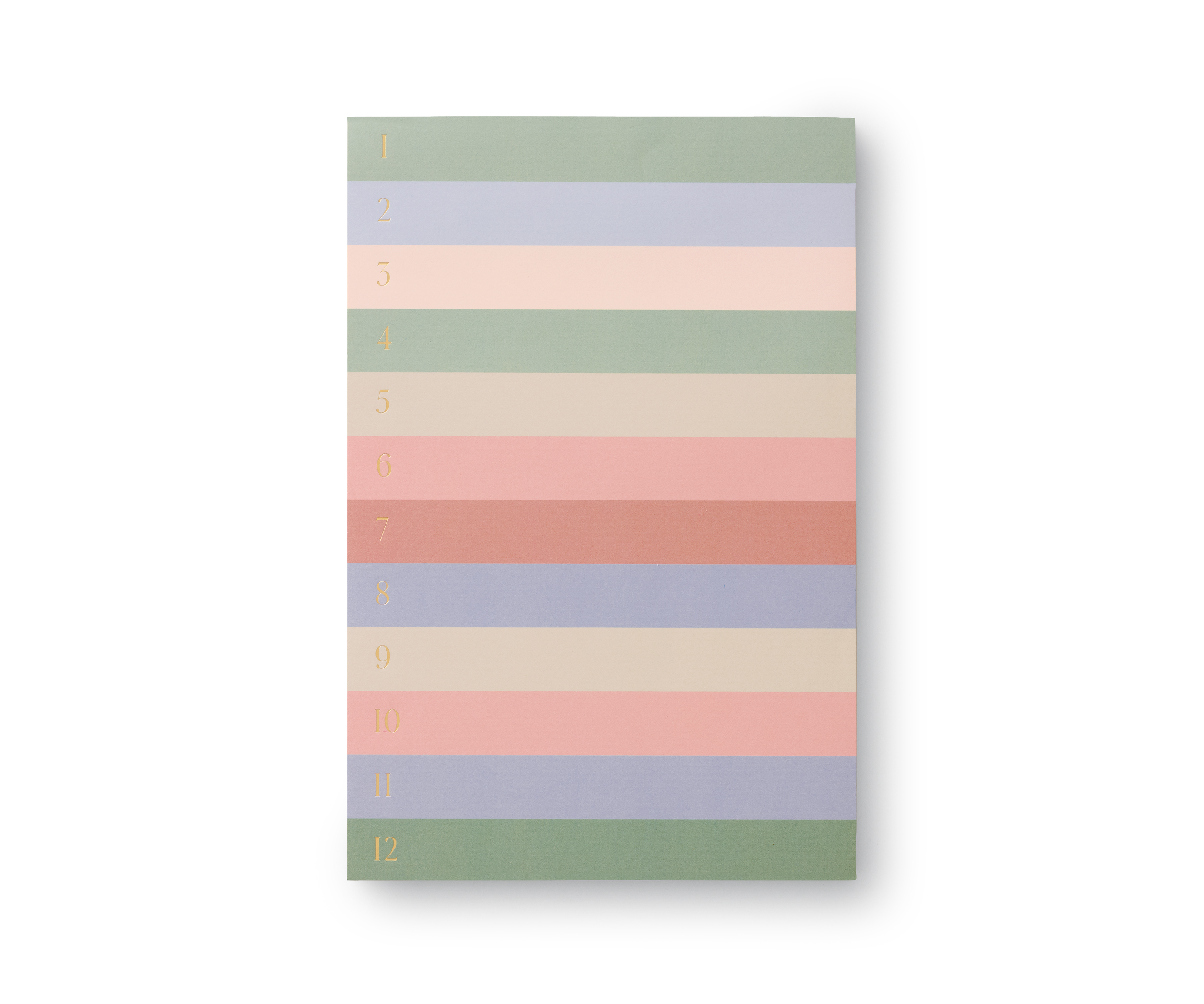 Muted Numbered Color Block Notepad