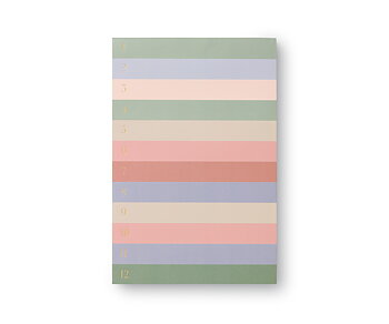 Muted Numbered Color Block Notepad