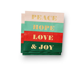 Peace & Joy Coctail Napkins