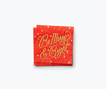 Be Merry and Bright Coctail Napkins