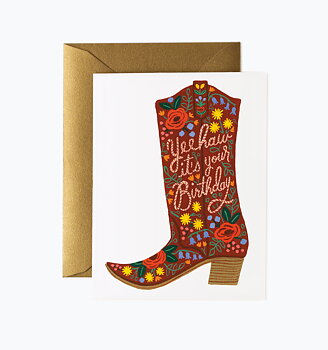 Birthday Boot Card