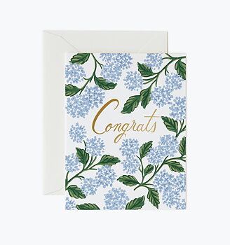 Hydrangea Congrats Card