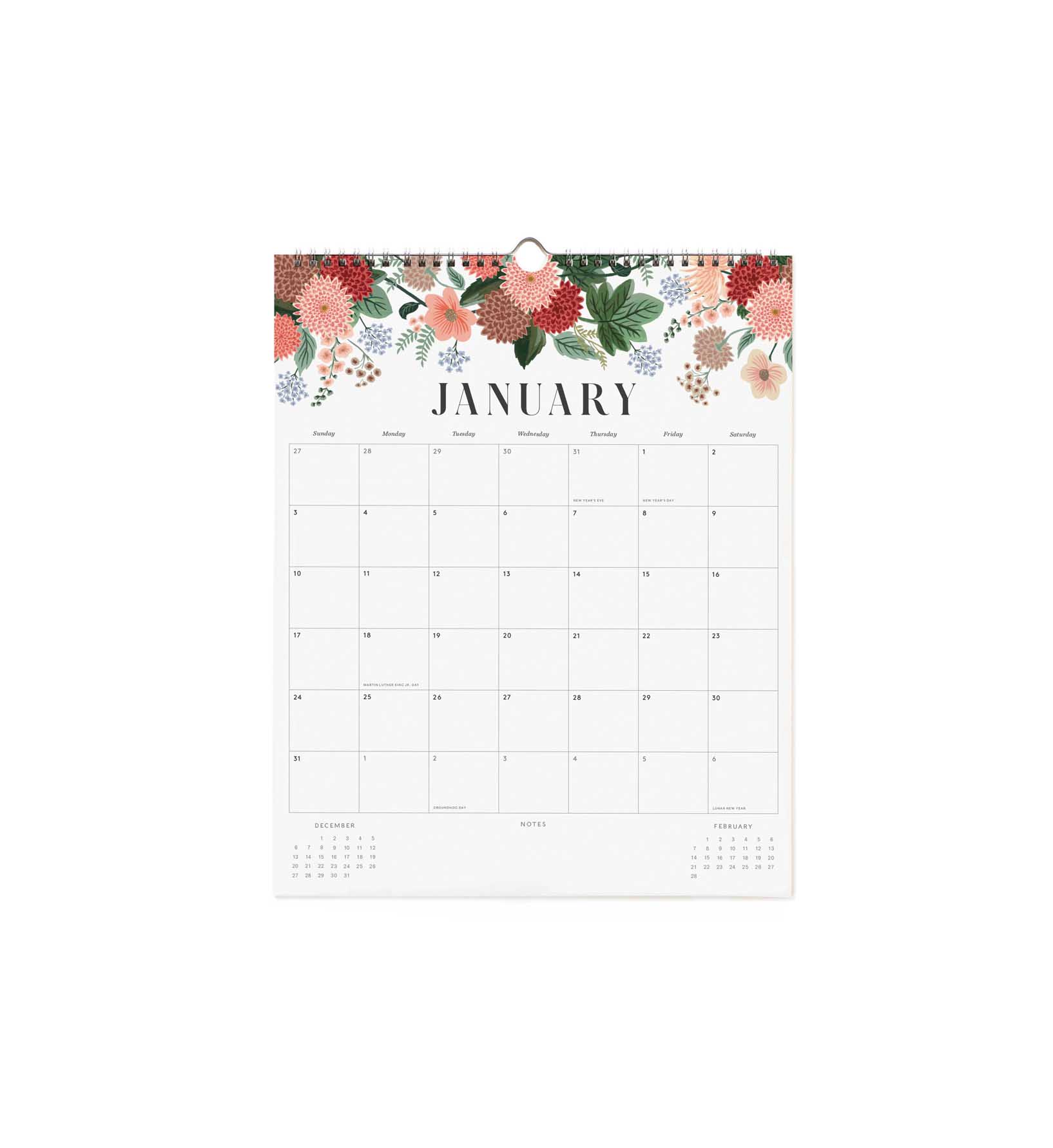 2027 Pink Hydrangea Appointment Väggkalender - 2