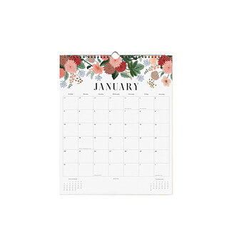 2027 Pink Hydrangea Appointment Väggkalender