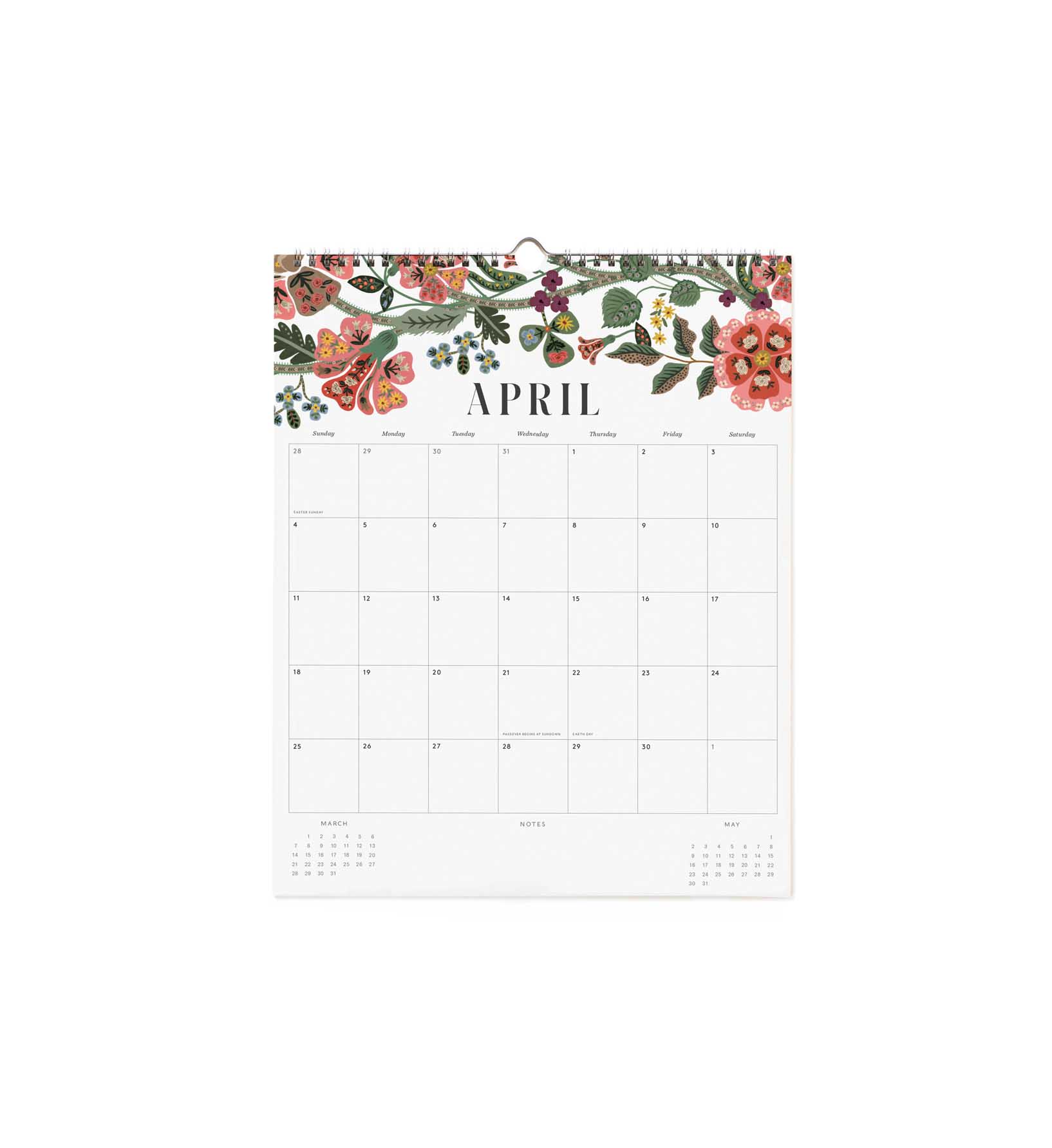 2027 Pink Hydrangea Appointment Väggkalender - 5