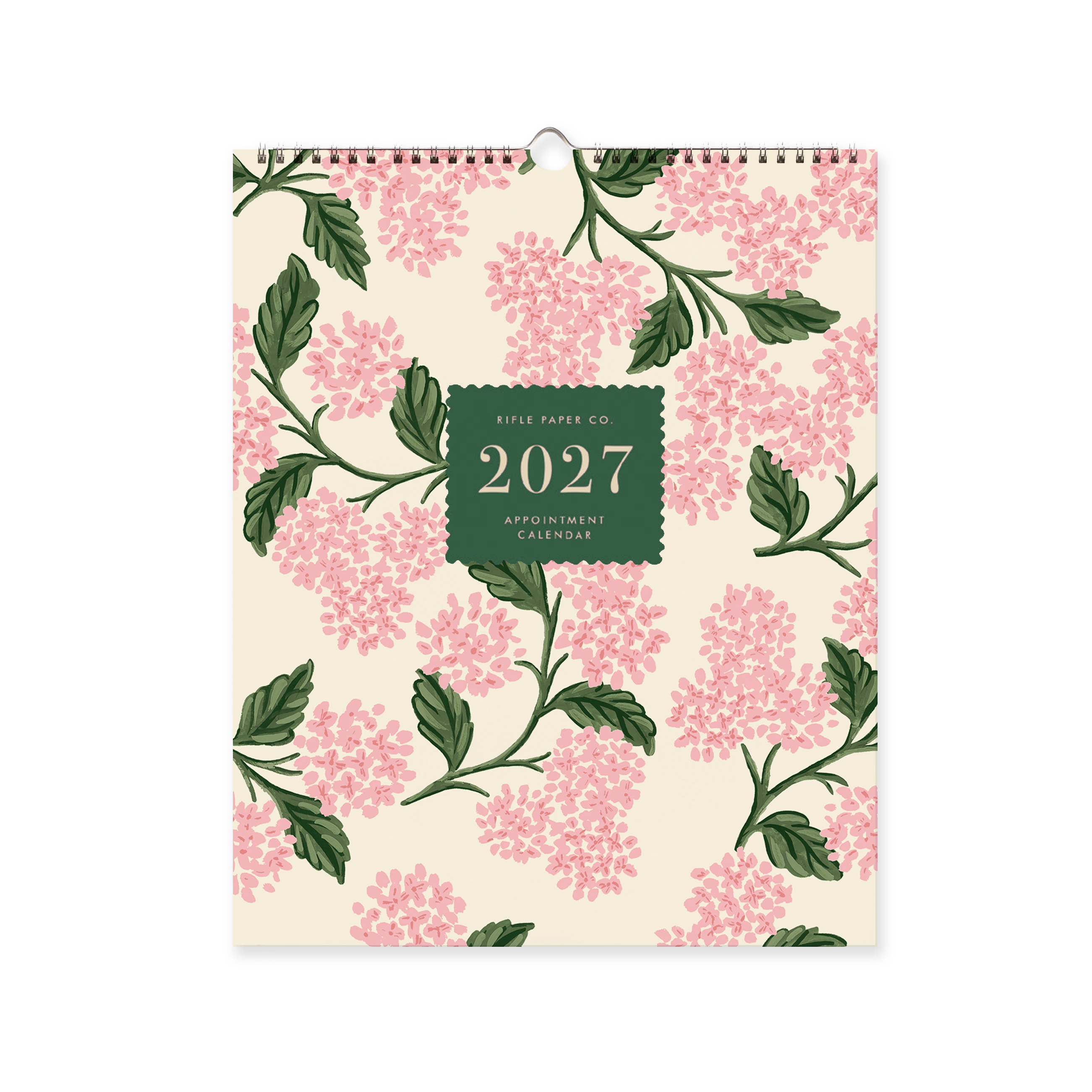 2027 Pink Hydrangea Appointment Väggkalender
