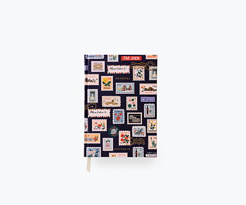 Postage Stamps Fabric Journal