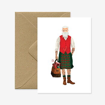Hipster Santa card