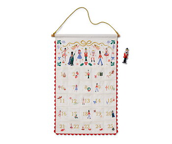 Nutcracker HÃ¤ngande adventskalender med fickor