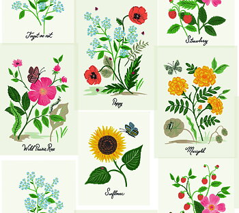 Botanical Prints tapet