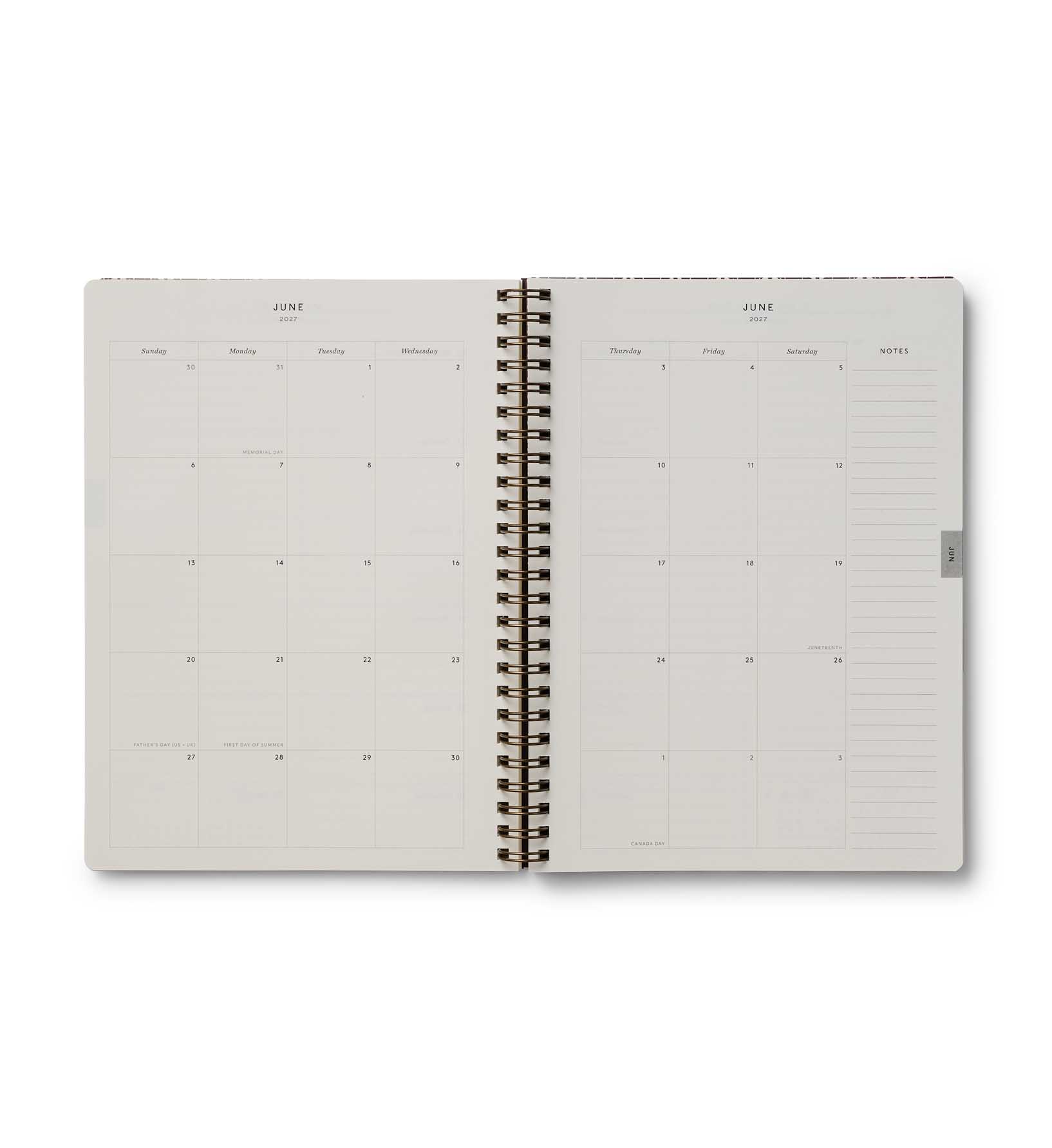 2027 Pink Hydrangea Softcover Spiral Planner - 3