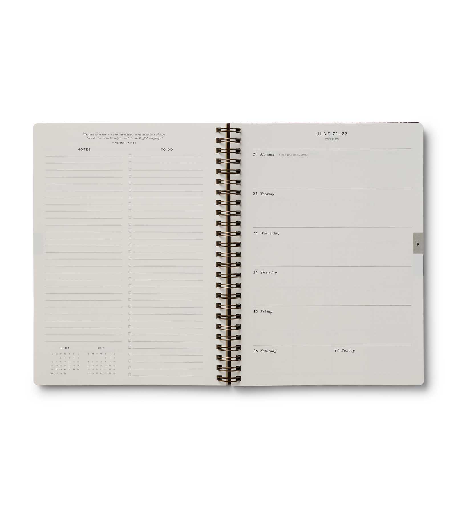 2027 Pink Hydrangea Softcover Spiral Planner - 4